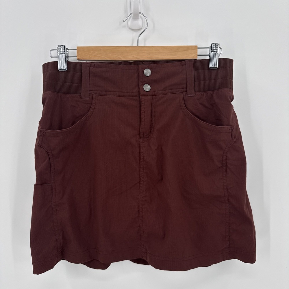 Title Nine Women's Burgundy Technical Skort w/Pockets Size 4 Athleisure Hiking